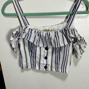 White stripe Essue Top